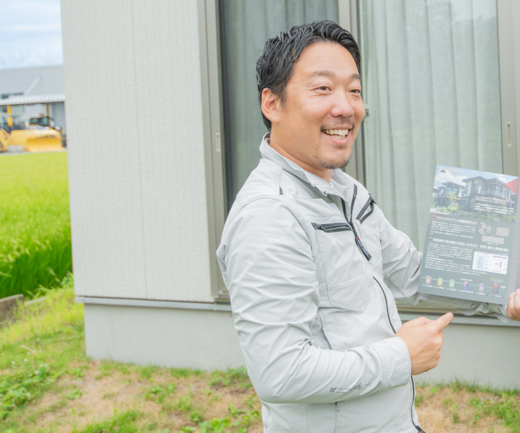 代表が説明している様子