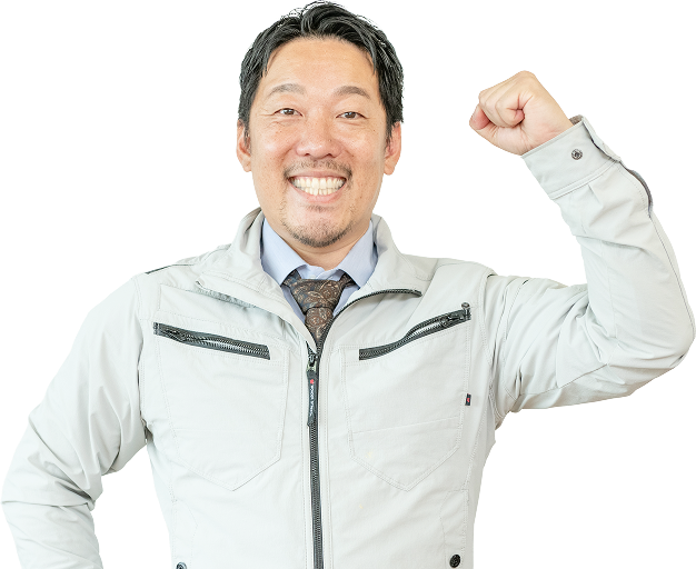 代表の笑顔